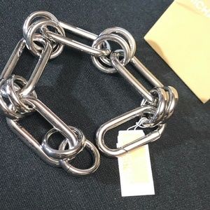 Michael Kors Iconic Links Silvertone Bracelet $165